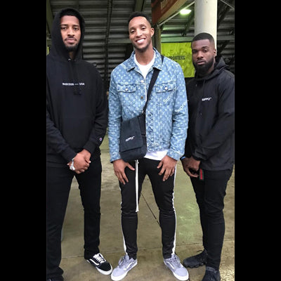 Evan Turner in American Stitch Track Pants