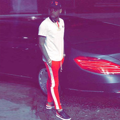 Fabolous in American Stitch Track Pants