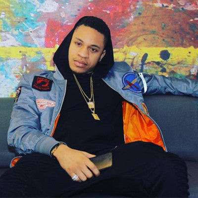 Rotimi wears American Stitch Jacket