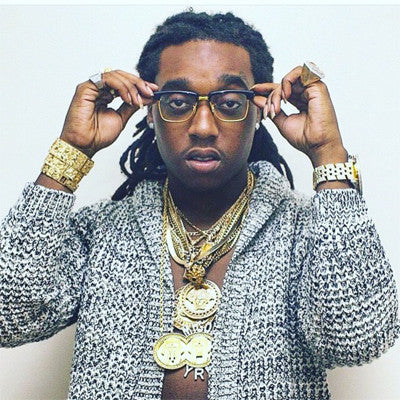YRN Takeoff from Migos wears American Stitch Knit Cardigan