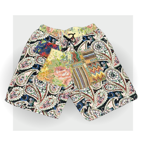 Tapestry Shorts Multi/Blue