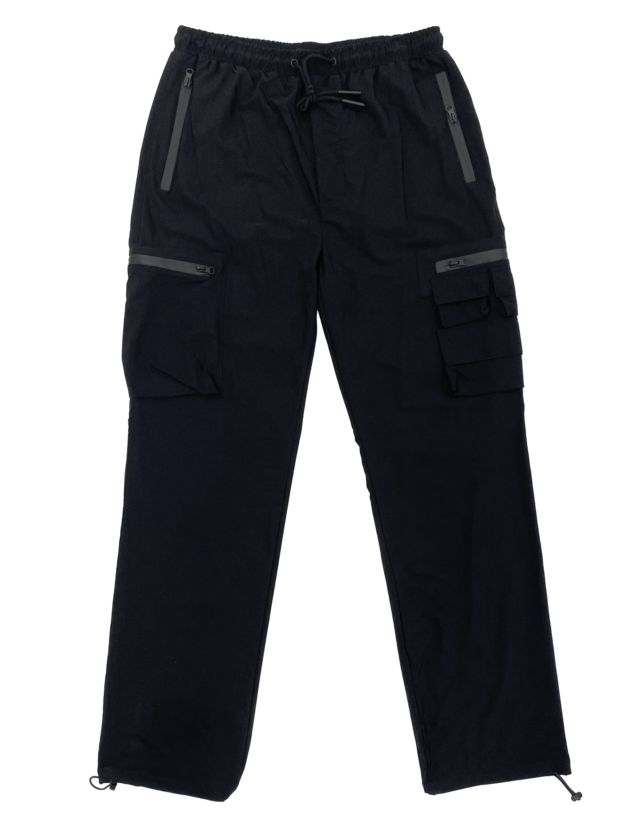 Black Adjustable Techwear Sweatpants