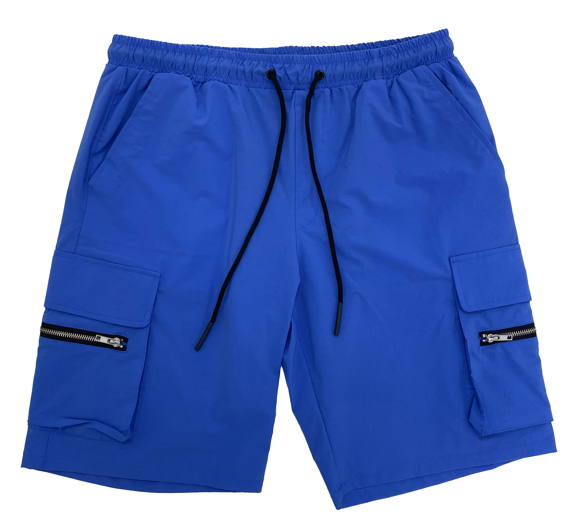 Blue Athletic Zippered Shorts