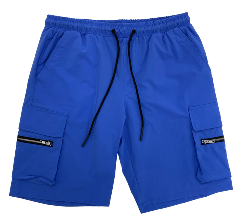 Blue Athletic Zippered Shorts