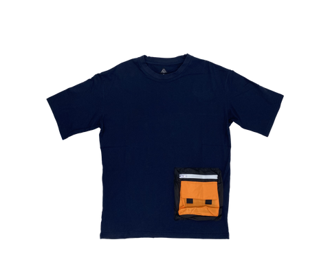 Blue T-Shirt Ft. Orange Tech Pocket