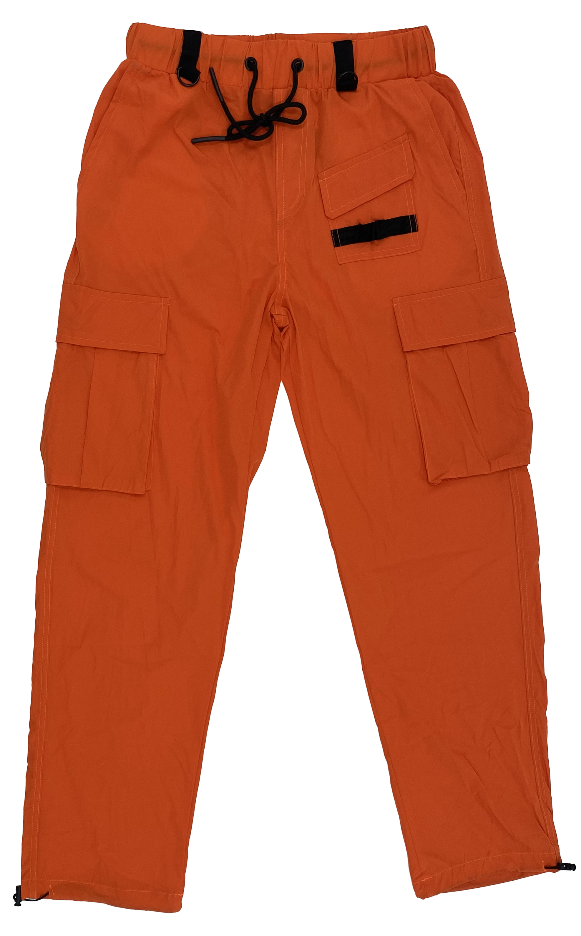 Orange Cargo Adjustable Tech Sweatpants Ft. Clip