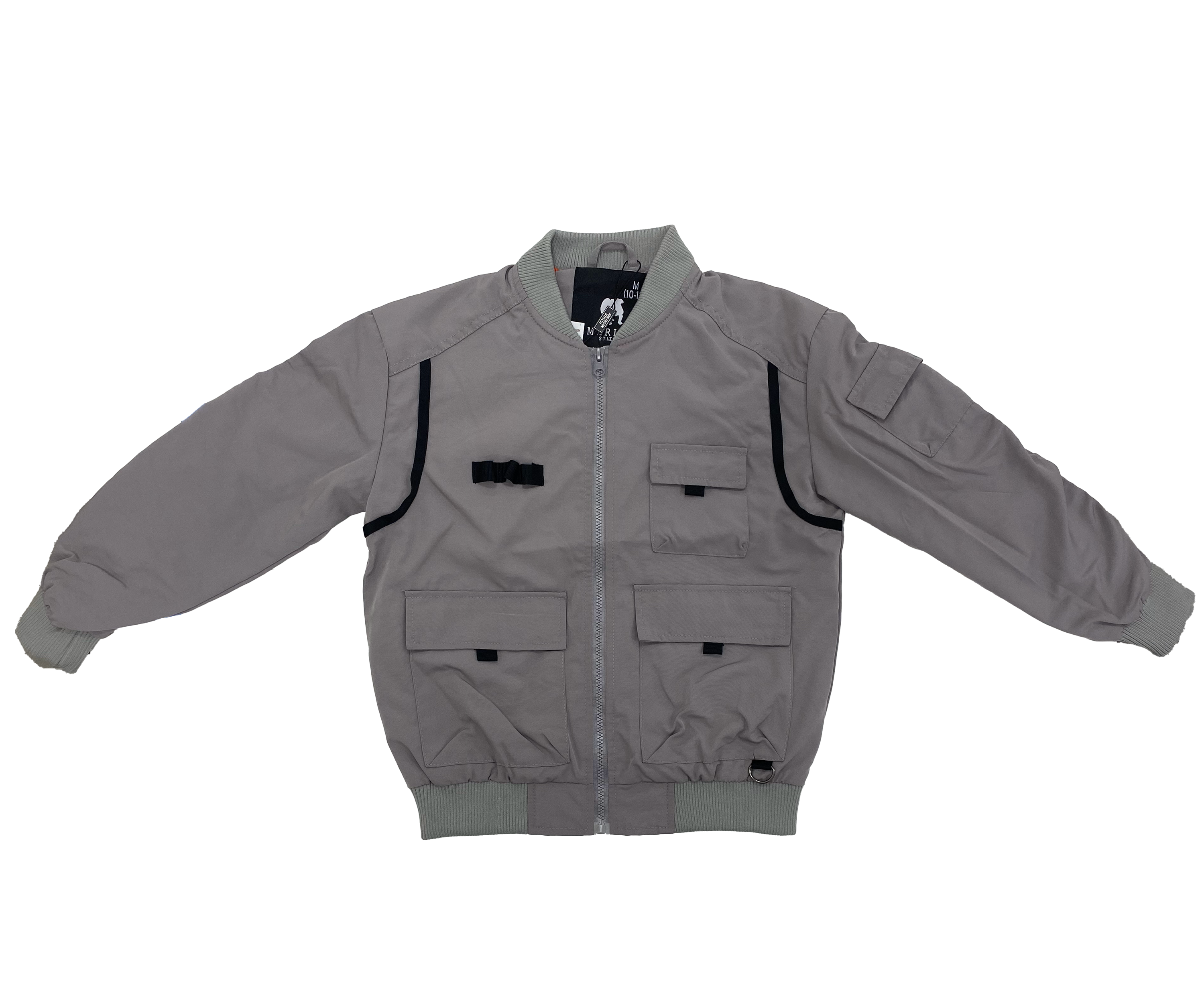 Grey Kids Bomber Jacket