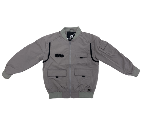 Grey Kids Bomber Jacket