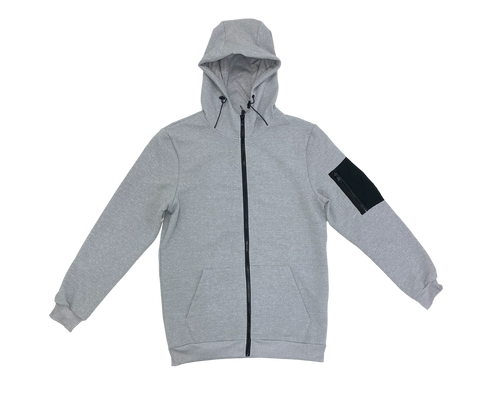 Grey Arm Pocket Hoodie