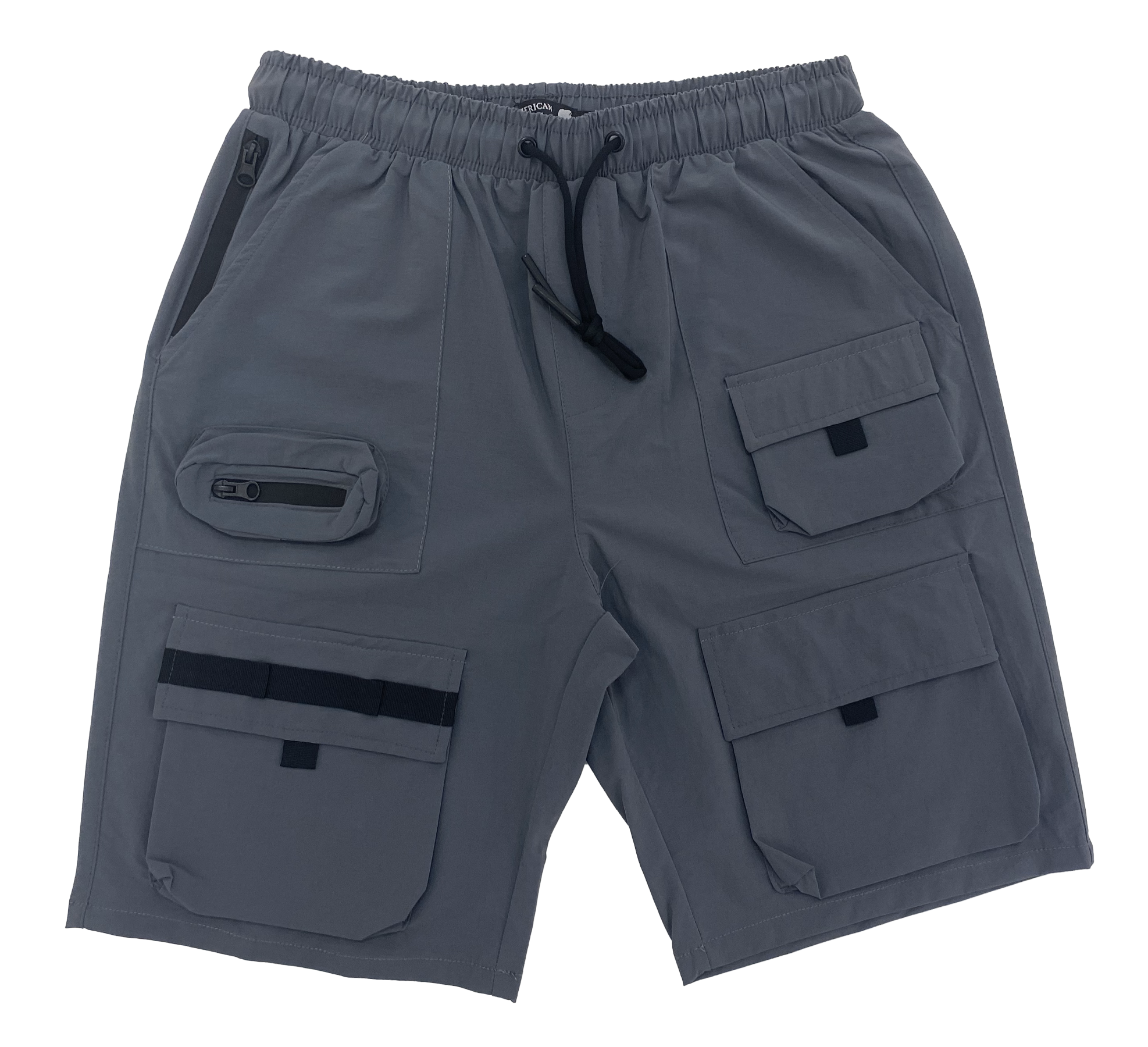 Grey Techwear Athletic Shorts