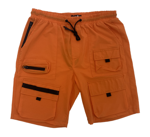 Orange Tech Athletic Shorts