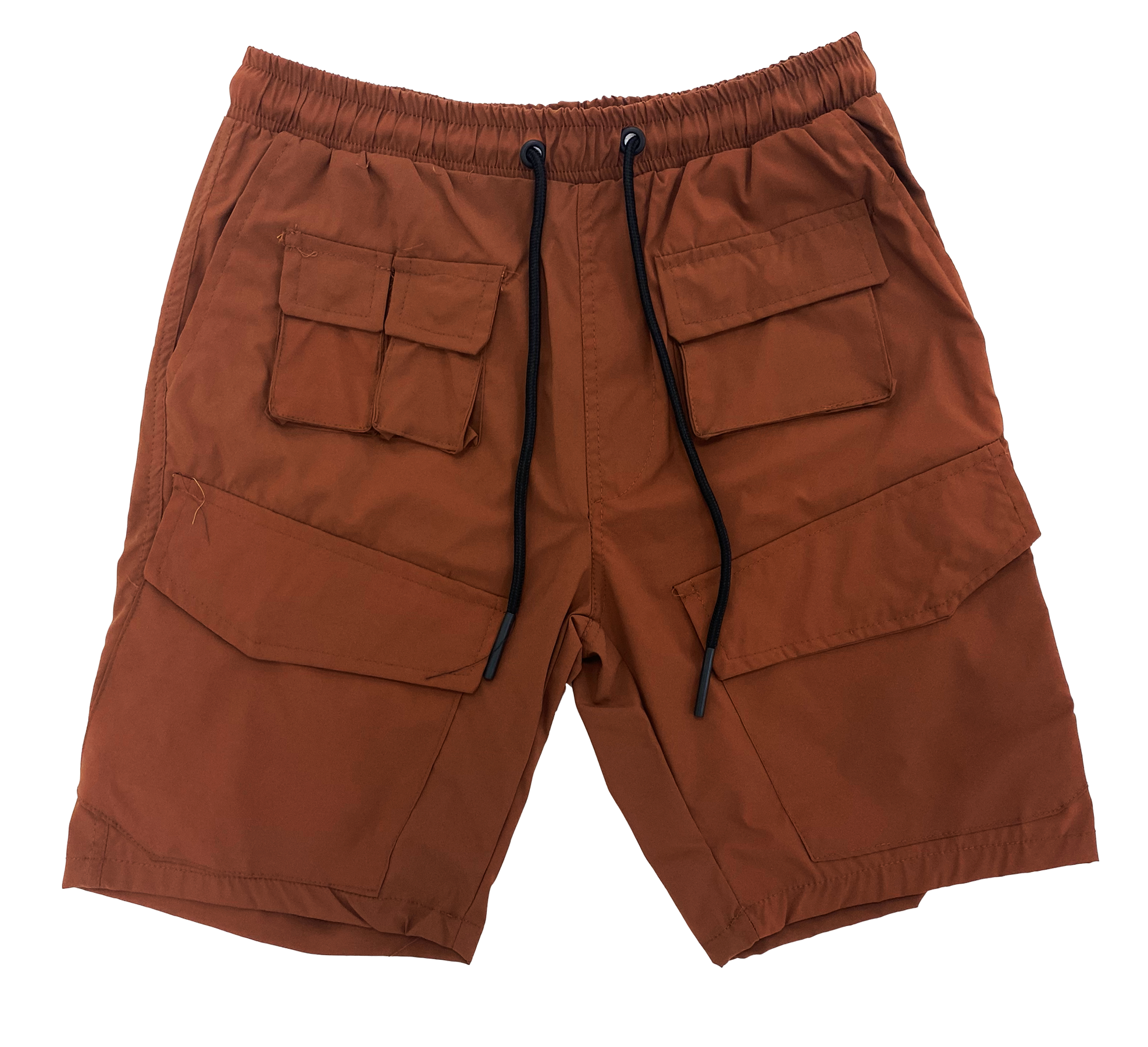 Orange Cargo Tech Shorts