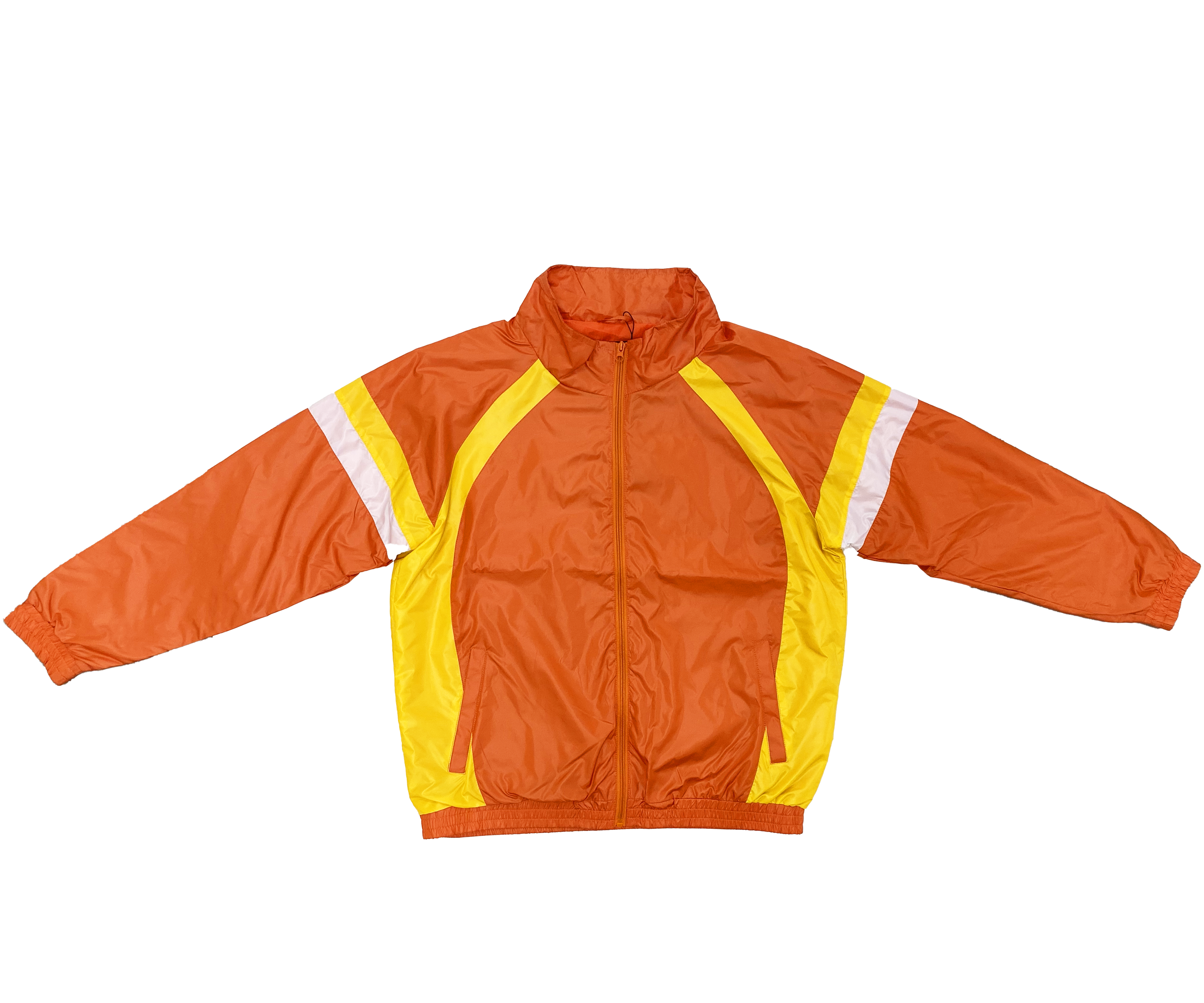 Orange Striped Windbreaker