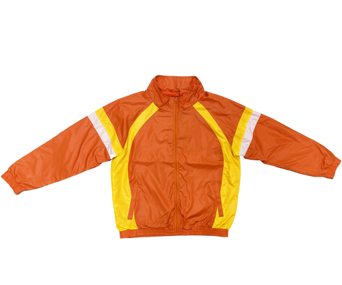 Orange Striped Windbreaker