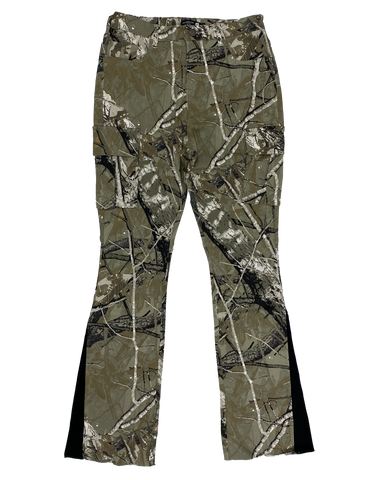 Khaki Tree Camo Flared Trousers