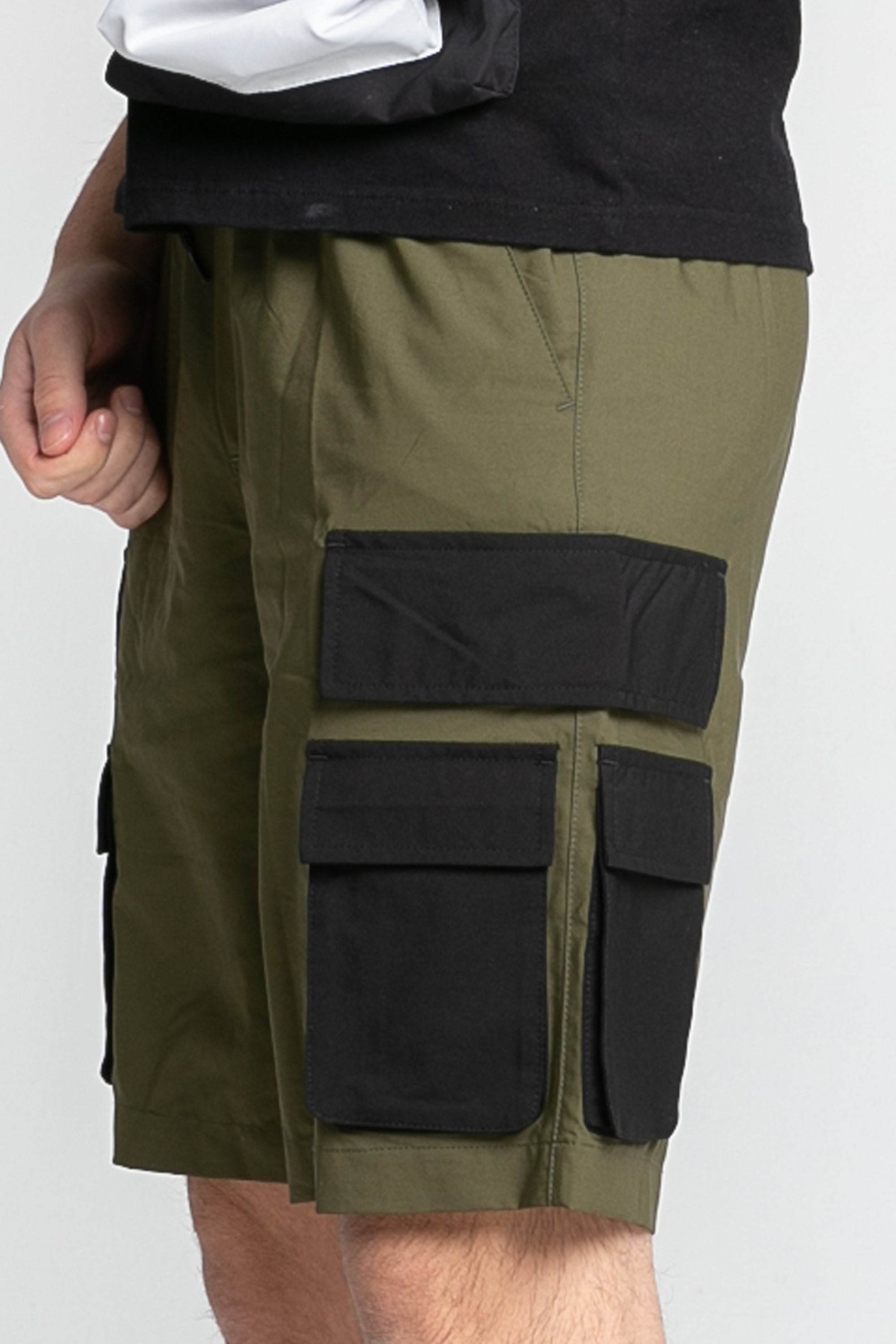 Olive Nylon Shorts