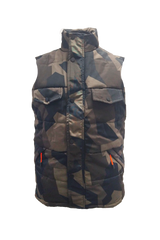 Dark Camo Zip-Up Puffer Vest