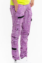 Purple Bandana Print Jogger