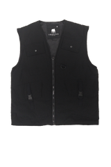 Black Zip-Up Utility Vest